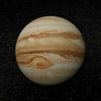 Giove pianeta e stelle - 3d rendere foto