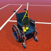 tennis per portatori di handicap - 3d rendere foto