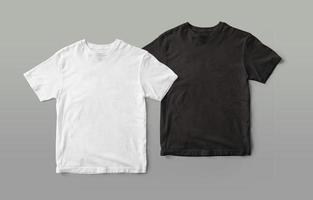 mockup di t-shirt in bianco e nero foto