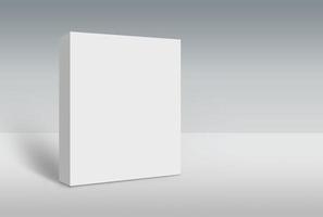Scatola bianca 3d su modello di mock up a terra pronto per il tuo design foto