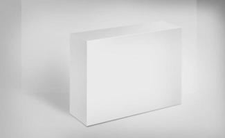 scatola bianca 3d a terra foto