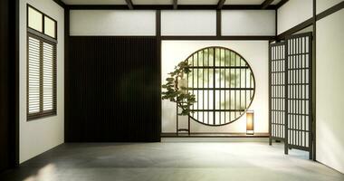 vuoto stanza, pulita giapponese minimalista camera interno foto