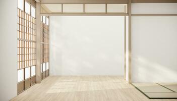 Giappone stile ,vuoto camera decorato nel bianca camera Giappone interno. foto