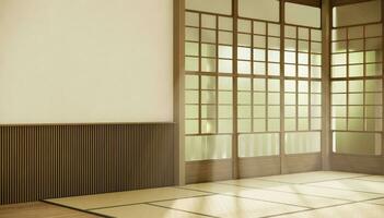 nihon camera design interno con porta carta e parete camera giapponese stile. foto