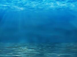 sfondo della superficie dell'acqua blu foto