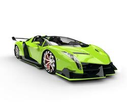 verde gara supercar - studio illuminazione foto