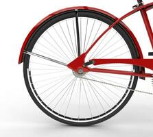 rosso vecchio bicicletta posteriore ruota foto