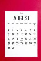 agosto 2020 calendario con vacanze foto