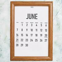 giugno 2020 mensile calendario foto