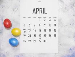 aprile 2020 mensile calendario foto