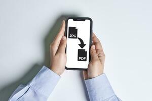 jpg per PDF conversione su mobile Telefono foto