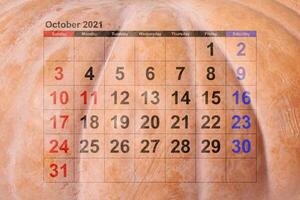 zucca superficie e mensile calendario foto