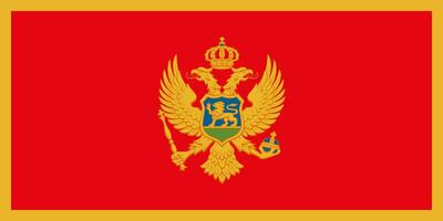 il ufficiale attuale bandiera di montenegro. stato bandiera di montenegro. illustrazione. foto