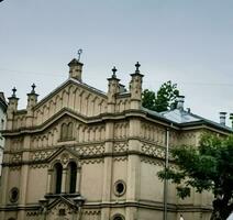 Tempel sinagoga è un' sinagoga nel il kazimierz quartiere di Cracovia, Polonia. nuvoloso tempo atmosferico. nuvoloso. foto