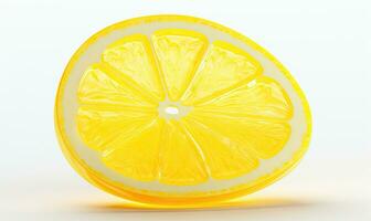 Limone fetta con un' vetromorfismo effetto. creato di ai foto