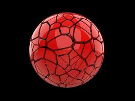rosso sfera distrutto in centinaio pezzi foto