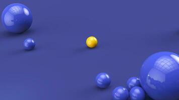 luminosa giallo palla sta su su blu sfondo - sfondo modello foto