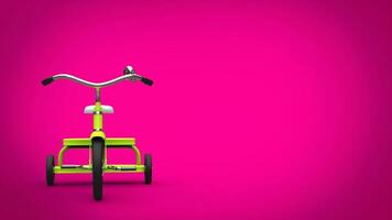 dolce verde bella triciclo - davanti Visualizza - rosa sfondo foto