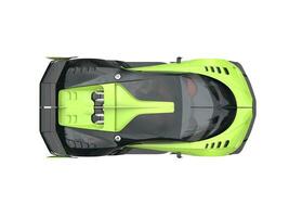 fresco verde gli sport supercar - superiore giù Visualizza - 3d illustrazione foto