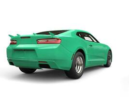 pastello primavera verde moderno veloce auto - posteriore Visualizza - 3d illustrazione foto