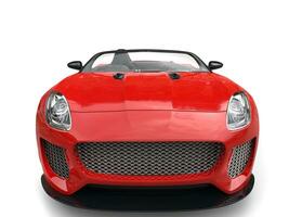 moderno veloce furioso rosso convertibile gli sport auto - davanti Visualizza avvicinamento tiro foto