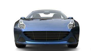 buio metallico blu veloce gli sport auto - davanti Visualizza estremo avvicinamento tiro foto