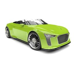 elettrico verde moderno cabriolet super gli sport auto - alto angolo tiro foto
