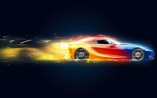 elegante multicolore super gli sport auto - starglow sentieri foto