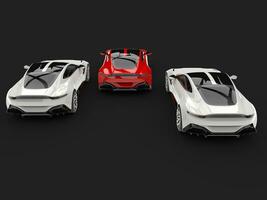 moderno gli sport macchine da corsa - rosso principale il modo - indietro Visualizza foto
