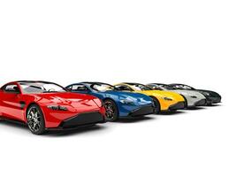 moderno veloce lusso gli sport macchine nel tutti base colori foto