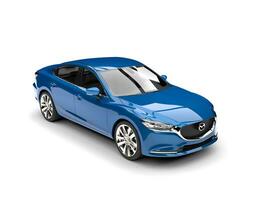 blu mazda 6 2018 - 2021 modello - superiore giù angolo - 3d illustrazione - isolato su bianca sfondo foto