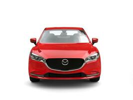 rosso mazda 6 2018 - 2021 modello - davanti Visualizza - 3d illustrazione - isolato su bianca sfondo foto