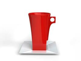 rosso moderno alto cofee tazza foto