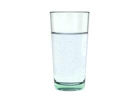 bicchiere di chiaro fresco pieno di bolle scintillante acqua - piccolo bolle foto