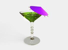 verde cocktail - isolato su bianca sfondo foto