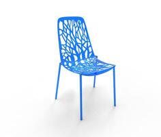 moderno blu plastica sedia foto
