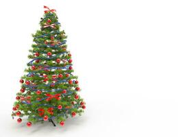 Natale albero con rosso fiocchi foto