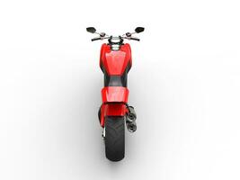 rosso gli sport bicicletta - studio illuminazione - superiore indietro Visualizza - isolato su bianca foto