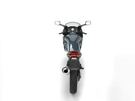 moderno gli sport motociclo - metallico acciaio blu colore foto