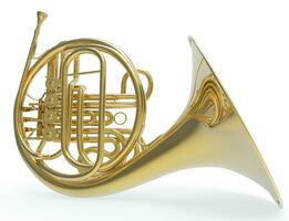 francese trombone - isolato su bianca sfondo foto