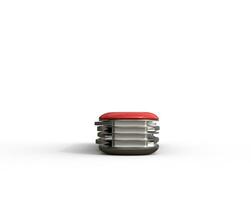 rosso svizzero esercito coltello - indietro Visualizza su bianca sfondo, ideale per digitale e Stampa design. foto