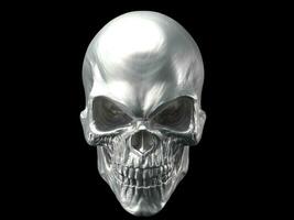 metallico argento arrabbiato cranio foto