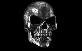 buio pesante metallo ornamentale cranio foto