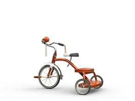 arancia triciclo - su bianca sfondo foto