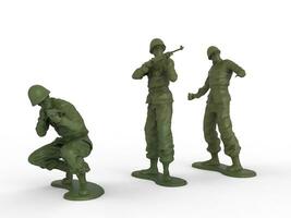 giocattolo soldati - verde plastica foto