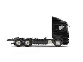 moderno metallico nero flatbed camion foto
