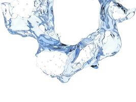 pulito blu acqua curvo flusso foto