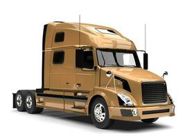 metallico d'oro semi trailer camion - avvicinamento tiro foto