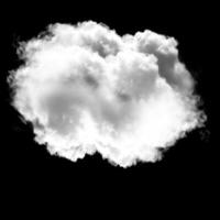 soffice nube forma isolato al di sopra di nero sfondo foto