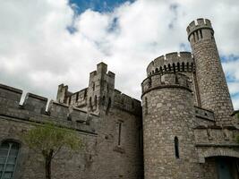 vecchio celtico castello Torre, roccia nera castello nel Irlanda. roccia nera osservatorio fortezza foto